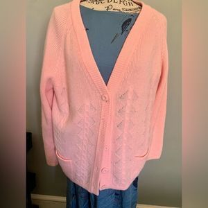 Vintage Risa Pink Cardigan Sweater.